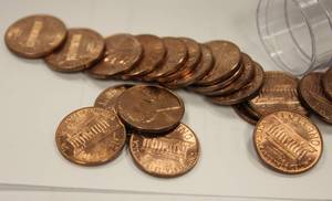 1959 Lincoln Memorial Cent Roll Of 21 Cents