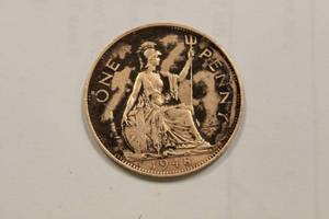 1948 King George VI Bronze One Penny Bronze Coin