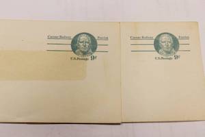 Caesar Rodney Patriot 9 Cents U.S. Postal Card 2 Unused Cards