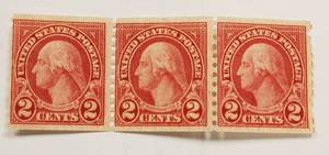 2 Cents U.S. Postage Washington Stamp Red Set Of 3 Stamps