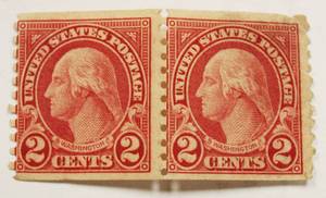 2 Cents U.S. Postage Washington Stamp Red Set Of 2 Stamps