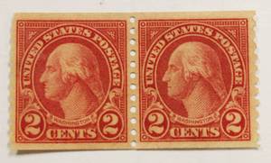 2 Cents U.S. Postage Washington Stamp Red Set Of 2 Stamps