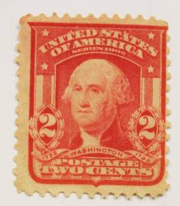 Series 1902 U.S. Postal 2 Cents George Washington Stamp Rare Find