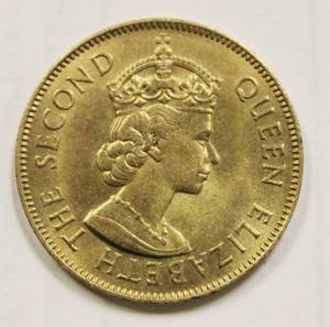 1955 Jamaica One Penny Queen Elizabeth II