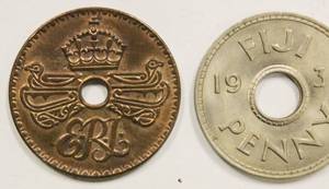 1936 British New Guinea One Penny Coin And 1936 Fiji  Penny Edward VIII King Emperor  Rare Find