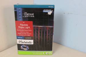 lot 26 image: NEW 12 Plug-in Integrated LED Red White Blue Patriotic Neon Flexible Light Rope Linkable