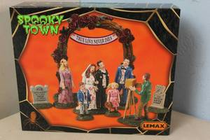 lot 154 image: NEW Lemax Spooky Town Zombie Wedding Party # 23587
