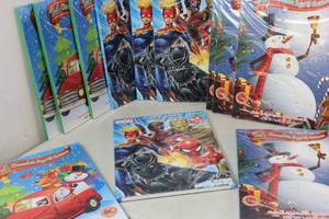 lot 162 image: NEW 12 Chocolate Filled Advent Calendars, Marvel and Christmas Best By Date 62024
