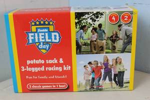 lot 23 image: NEW Franklin Field Day Potato Sack Race Bags & 3-Legged Race Bands Game Kit - Great for Kids - 2 Games in 1