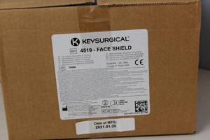 lot 254 image: 24 X KeySurgical Full Face Shield, 13 x 9 Model 4519 Made in USA.