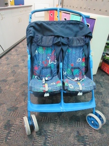 lot 106 image: GRACO DOUBLE STROLLER WITH SUN SHADE