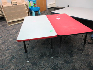 lot 117 image: ADJUSTABLE HEIGHT TABLES FOR CHILDREN