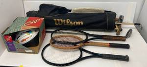 lot 4 image: Group Of Misc. Sports Items Including Bike Helmet