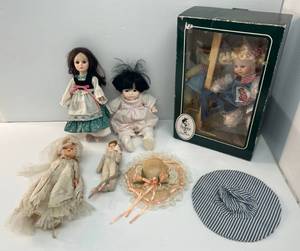 lot 10 image: Group Of Misc. Vintage Dolls