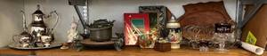 lot 58 image: Shelf Full Of Misc. Vintage Items