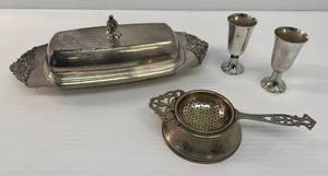 lot 81 image: Group Of Misc. Silver Plated Items Including Baroque Wallace And Regis