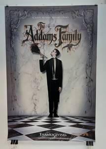 lot 133 image: Vintage Addams Family Thanksgiving Theater Lobby Movie Poster 27 x 40