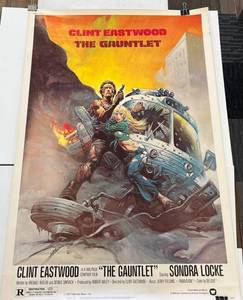 lot 135 image: 1977  Clint Eastwood The Gauntlet  Theater Lobby Poster 40 x 60