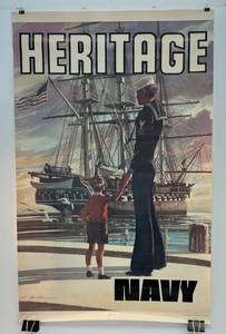 lot 149 image: 1973 U.S. Government Poster  Heritage Navy ) 24x 37 12