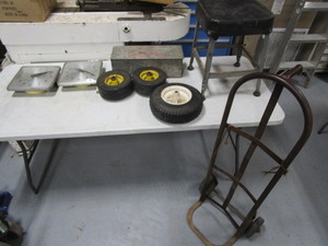 Hand Cart, Shop Stool, Clocks, Mouse Trap