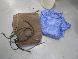 10x12 Canvas Tarp & Blue Poly Tarp