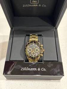 lot 3 image: Brand New Zihlmann & Co. 3ATM Chrono Watch $761 Retail