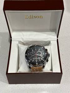lot 9 image: Brand New Edison Chrono Watch $742 Retail