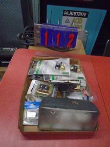 Flat of electrical parts. As shown.