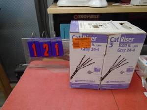 Box of 1000 244 wire. Looks full. For alarmsdoor bells & etc. As shown.