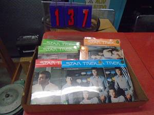 Flat of star trek audio records. As shown.