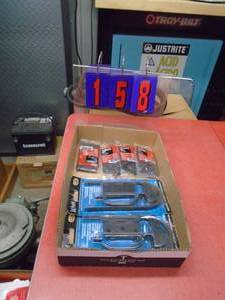 Flat of misc. door hardware, hinges, etc. As shown.