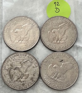 Eisenhower Dollar 1972 Lot of 4 Denver Mint (1)
