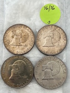 Eisenhower Dollar Bicentennial Lot of 4 (3)