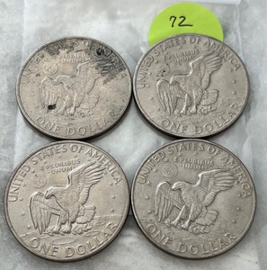 Eisenhower Dollar 1972 Lot of 4