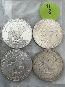 Eisenhower Dollar 1971 Lot of 4 San Francisco Mint