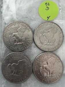 Eisenhower Dollar 1972 Lot of 4 Denver Mint (4)
