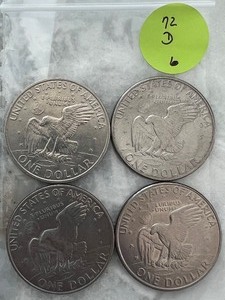 Eisenhower Dollar 1972 Lot of 4 Denver Mint (6)