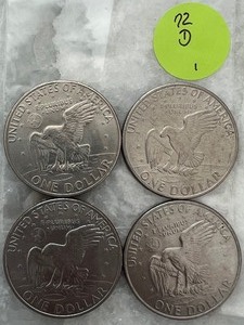 Eisenhower Dollar 1972 Lot of 4 Denver Mint (1)