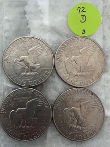 Eisenhower Dollar 1972 Lot of 4 Denver Mint (3)