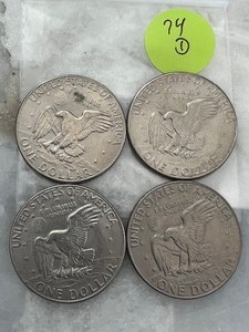 Eisenhower Dollar 1974 Lot of 4 Denver Mint