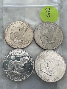 Eisenhower Dollar 1973 Lot of 4 San Francisco Mint