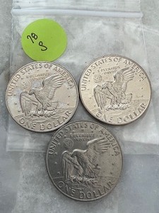 Eisenhower Dollar 1978 Lot of 3 San Francisco Mint