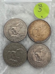 Eisenhower Dollar 1972 Lot of 4 Denver Mint (2)
