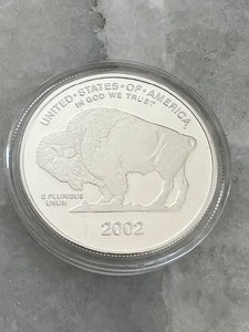 2002 One Ounce Silver Buffalo Round Copy# CH1456
