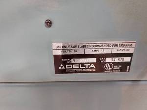 Delta 10 Table Saw