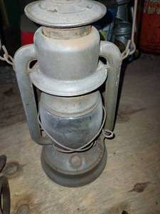 Lantern, Wooden Pulley, and Rope Pulley Tensioner