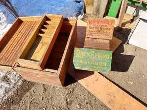 Wooden Tool Chest and Crates