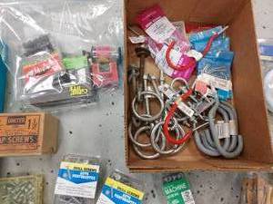 Hangers, Lag Bolts, Copper Rivets, Clothes Pins, & Flooring Tools