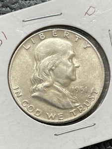 1951-D Franklin Half Dollar