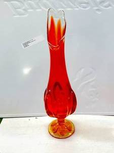 Vintage Mid Century Modern (MCM) Viking Amberina Vase 16 Inch Tall